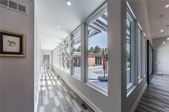 corridor with a wealth of natural light