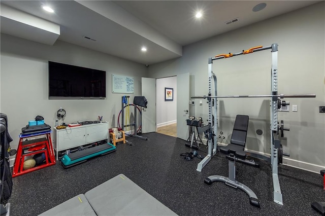 view of workout area