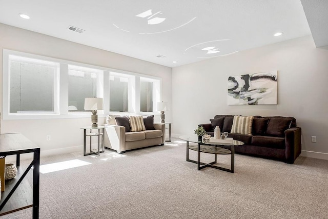 view of carpeted living room