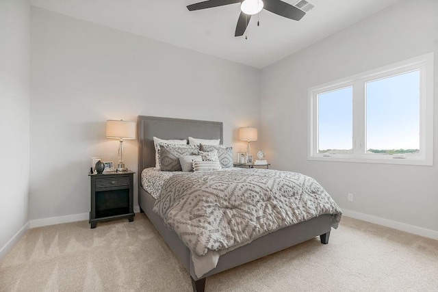 8009 Millridge St, Shawnee, KS 66220 - bedroom with light carpet and a ceiling fan