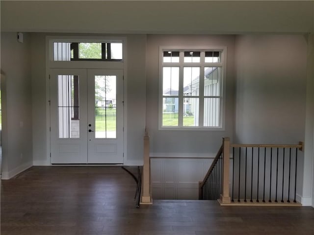 4576 Aspen Dr, Basehor, KS 66007 - foyer with wood finished floors and french doors