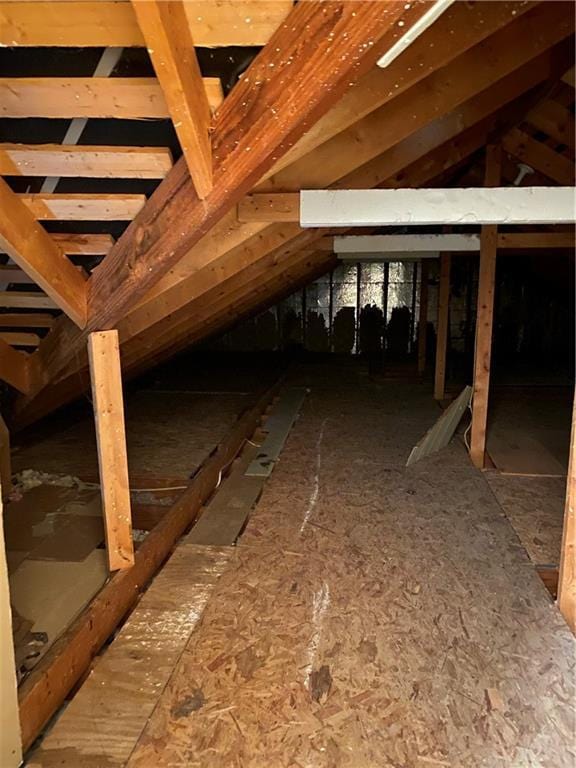 view of attic