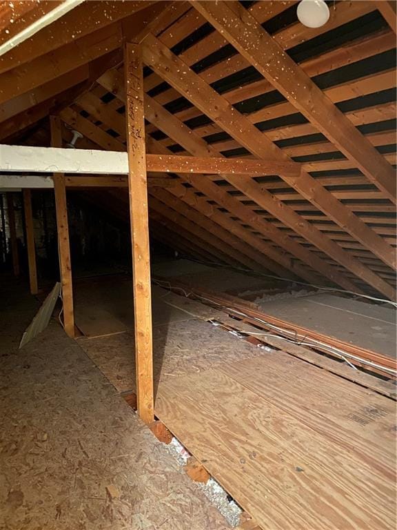 view of attic