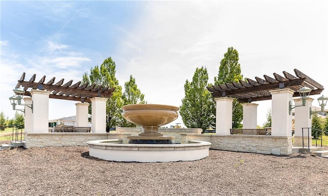 surrounding community featuring a pergola