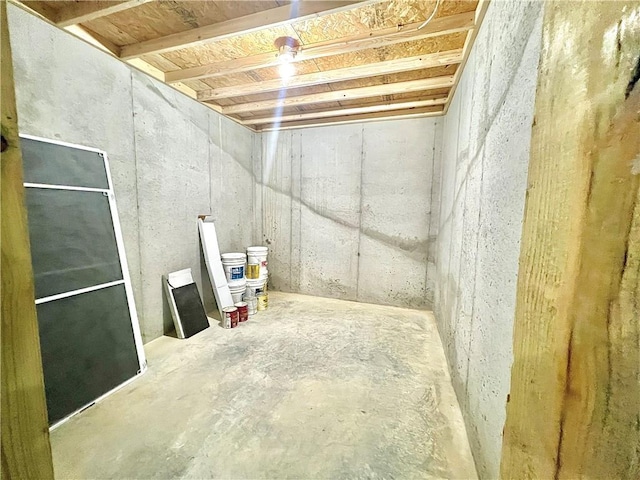 view of basement