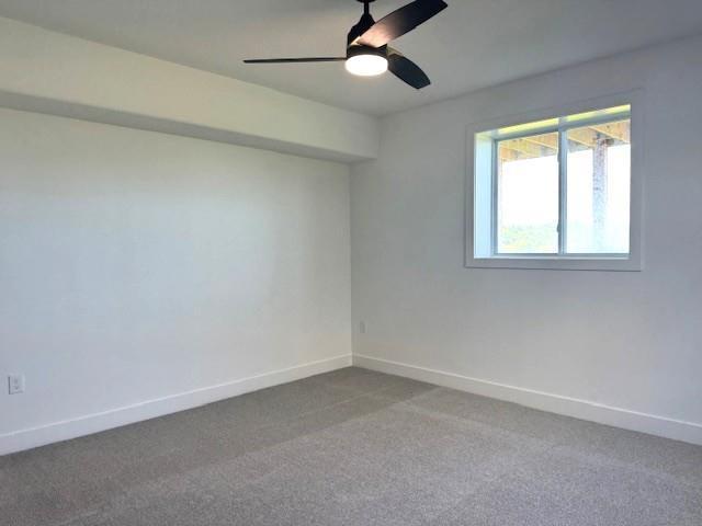 29613 W 196th St, Gardner, KS 66030 - spare room featuring carpet flooring, ceiling fan, and baseboards