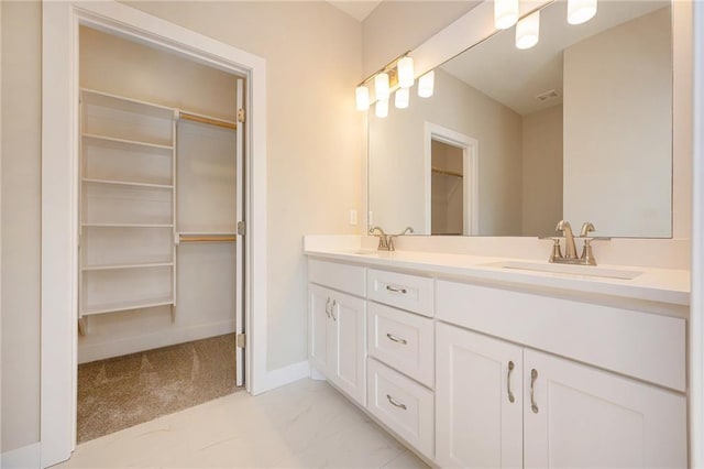 bathroom featuring vanity