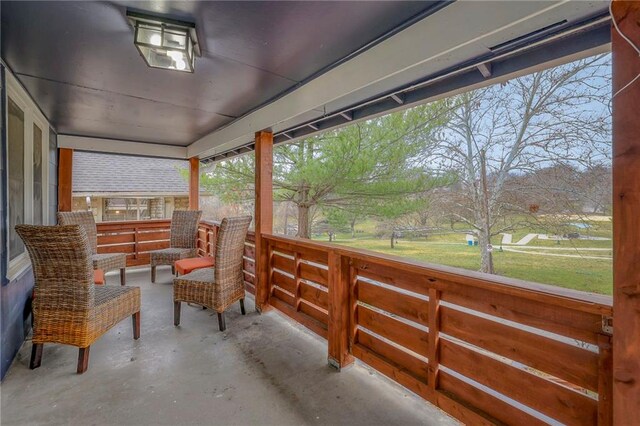 view of sunroom