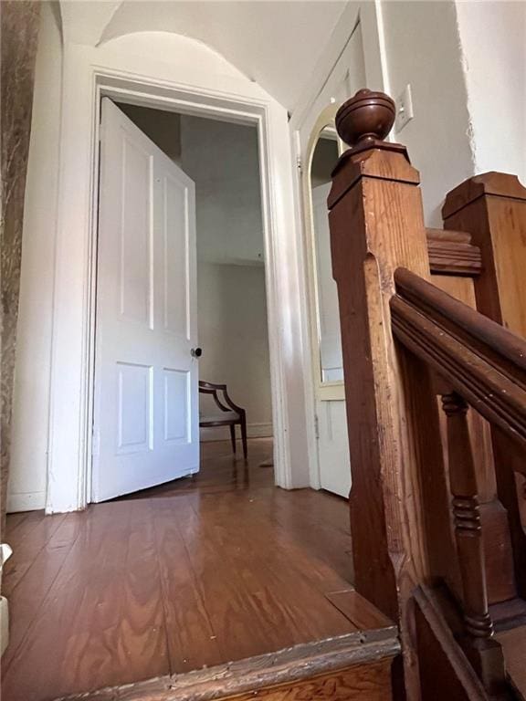 interior space featuring dark hardwood / wood-style flooring