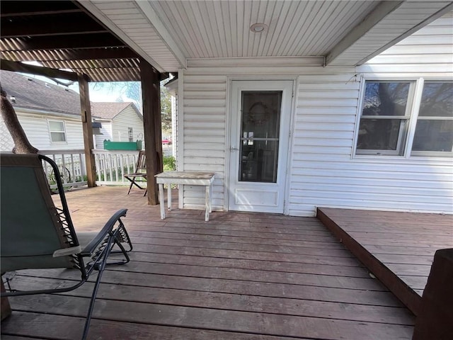 view of wooden terrace