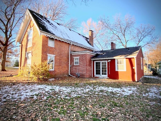 rear view of house with french doors