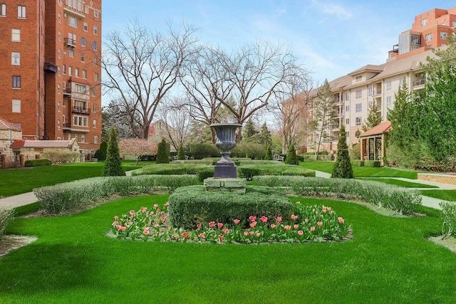 view of home's community featuring a yard