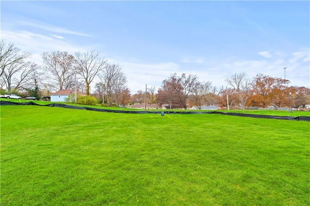 view of home's community with a lawn