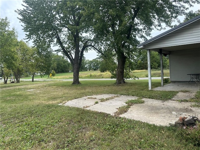 view of yard with a patio