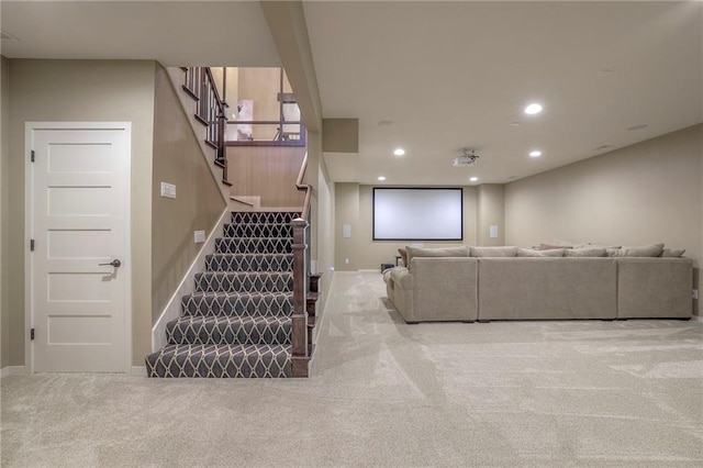 living room featuring carpet flooring