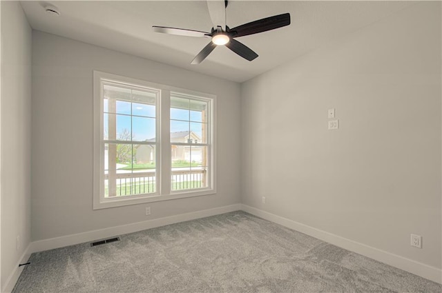 16615 NW 124th St, Platte City, MO 64079 - empty room featuring carpet floors, a smoke detector, and a ceiling fan