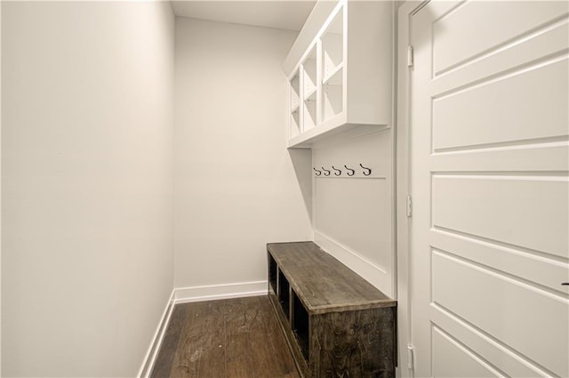 16615 NW 124th St, Platte City, MO 64079 - mudroom with dark wood-type flooring and baseboards