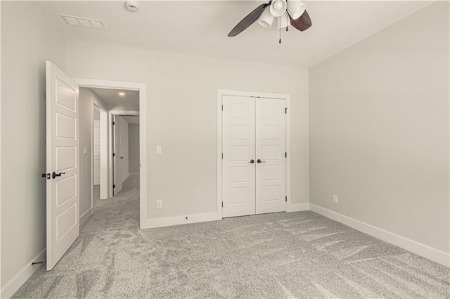 16615 NW 124th St, Platte City, MO 64079 - unfurnished bedroom featuring carpet floors, a closet, and a ceiling fan