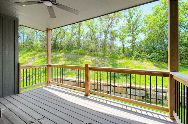 16615 NW 124th St, Platte City, MO 64079 - deck with ceiling fan