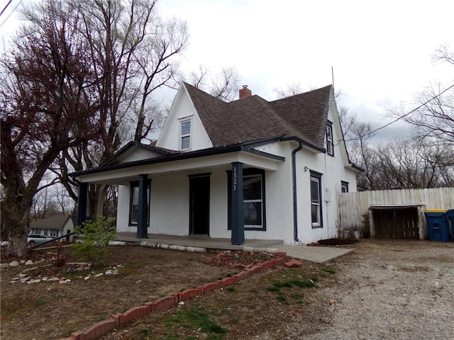 view of front of house with a porch