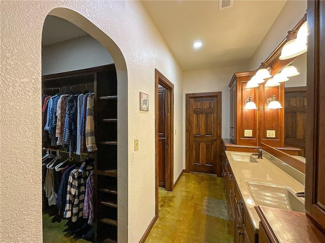 bathroom with vanity