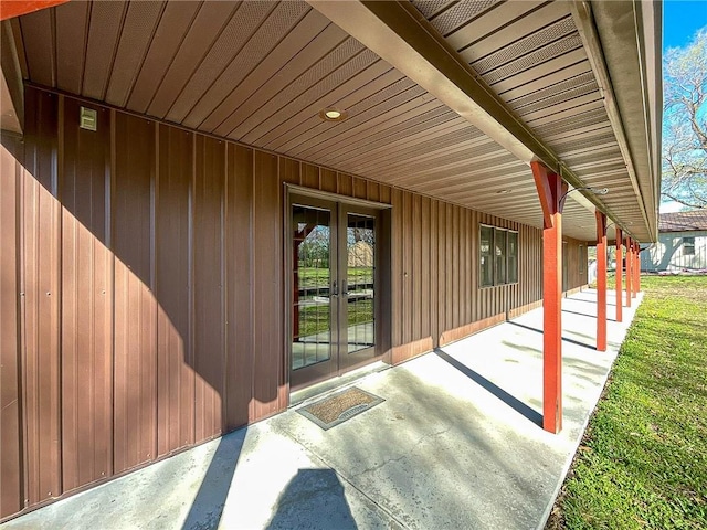 view of patio with french doors