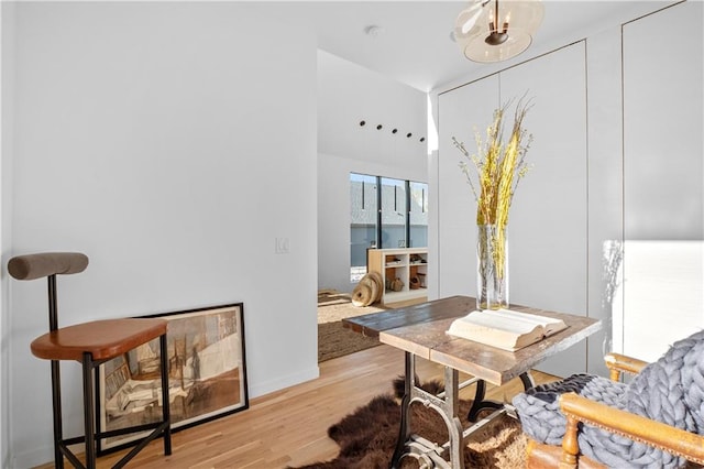 dining area featuring light hardwood / wood-style flooring