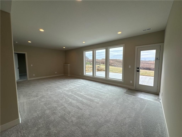 view of carpeted empty room