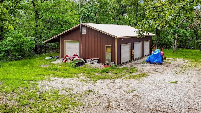 view of shed / structure with a garage