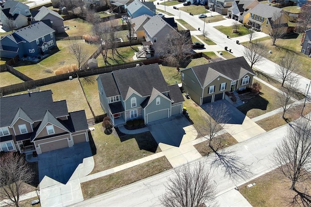 aerial view featuring a residential view