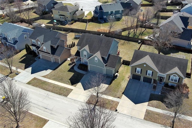 bird's eye view featuring a residential view