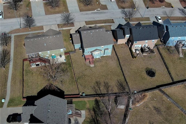 drone / aerial view with a residential view