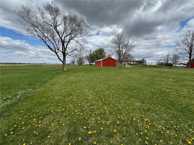 view of yard featuring a rural view