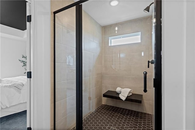 bathroom featuring an enclosed shower