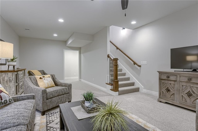 view of carpeted living room