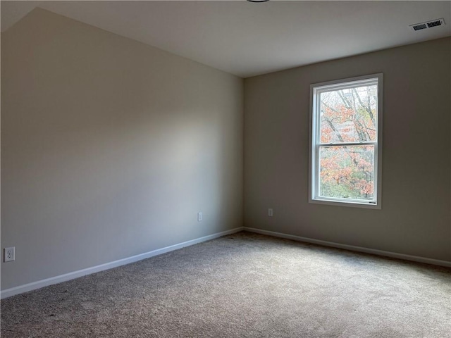 view of carpeted spare room