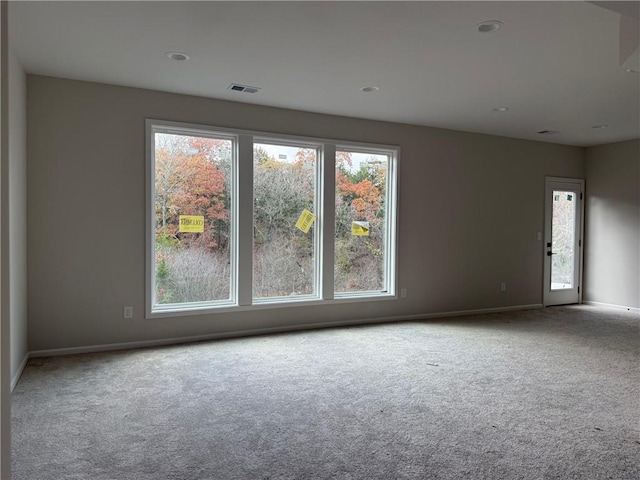 view of carpeted empty room