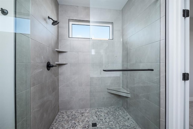 bathroom featuring walk in shower