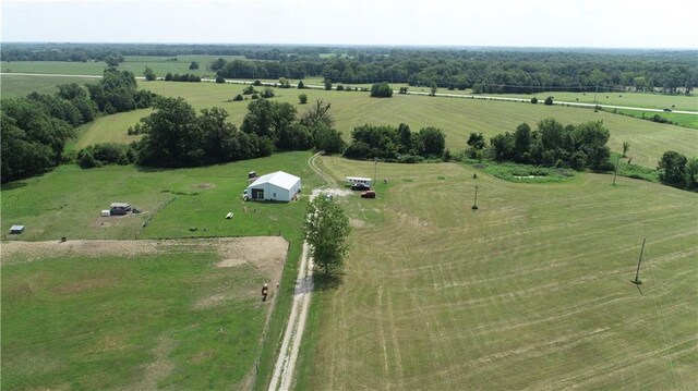 bird's eye view featuring a rural view