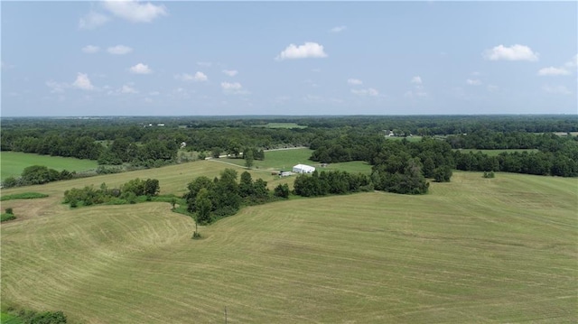 aerial view with a rural view