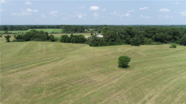 bird's eye view with a rural view