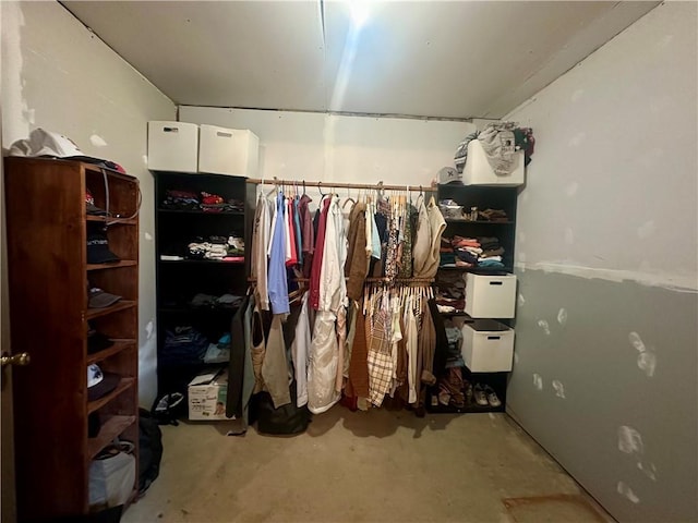 view of walk in closet