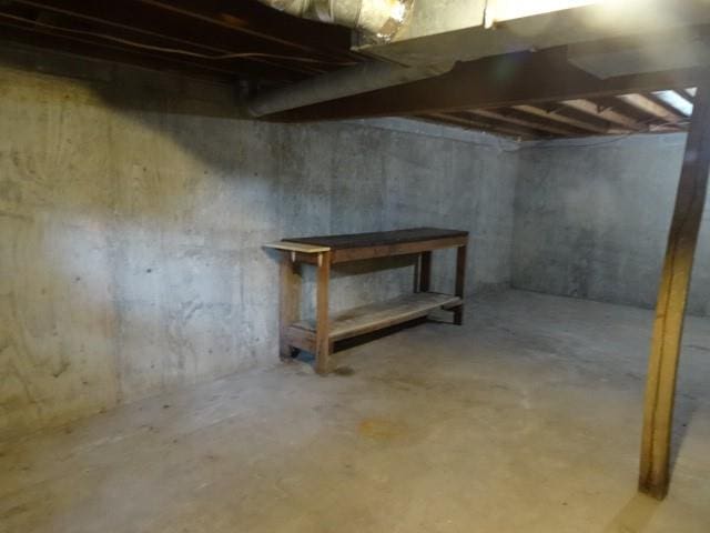 view of basement