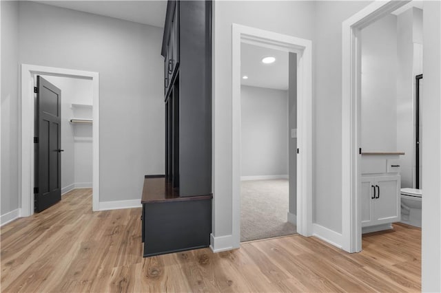 interior space featuring light hardwood / wood-style flooring