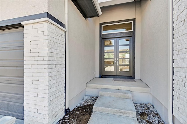 entrance to property with french doors