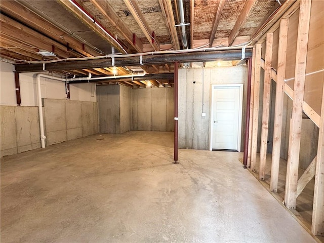 view of basement