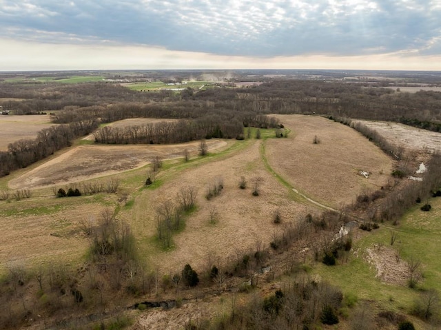 drone / aerial view with a rural view