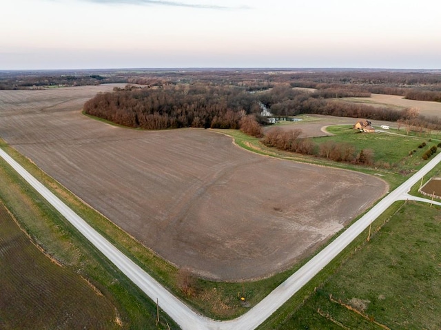 bird's eye view featuring a rural view