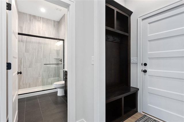 mudroom featuring tile patterned flooring