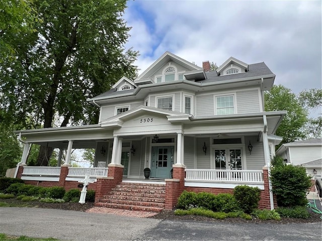 view of front of house with covered porch